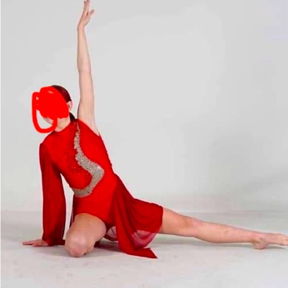 Lyrical dance costume red